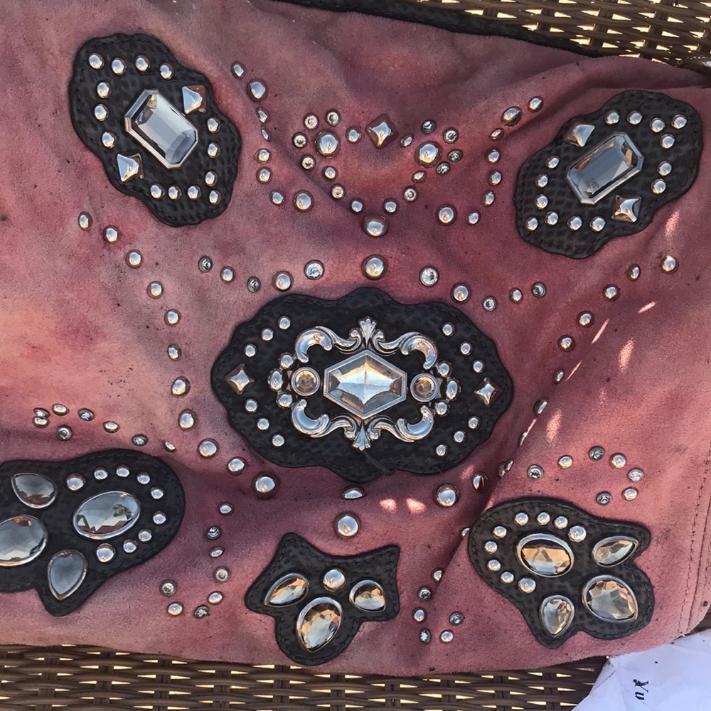 Embellished Pink Studded Handbag